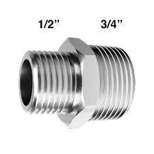 NIPLE METAL 1/2 X 3/4 CROMADO