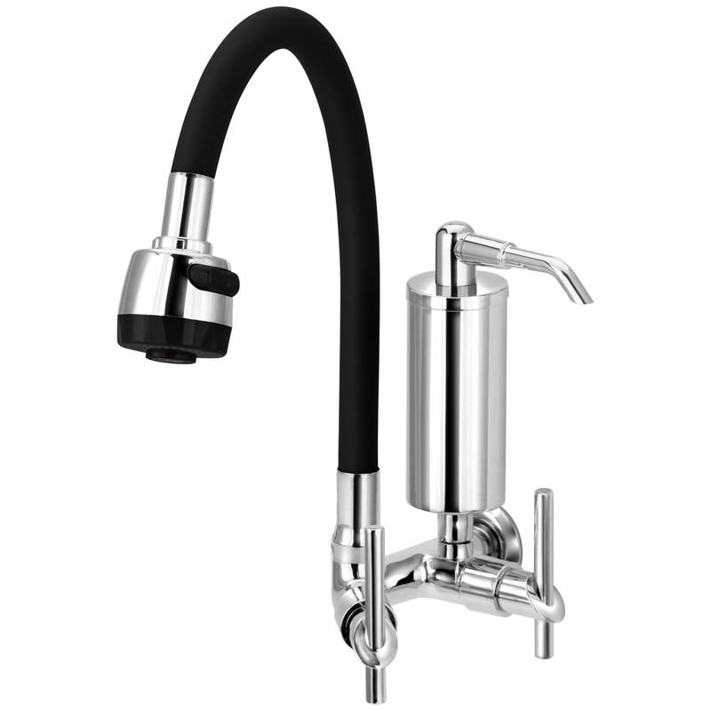 1186 C61 1/4 TORN. PAREDE B.M. GOURMET PRETO FILTRO METAL DN15/20