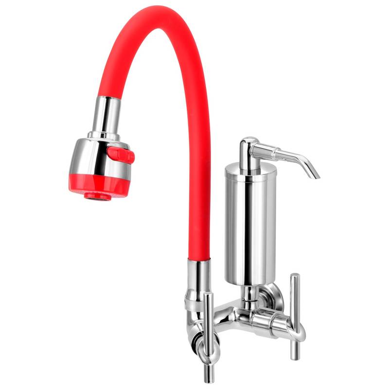 1186 C61 1/4 TORN. PAREDE B.M. GOURMET VERMELHO FILTRO METAL DN15/20