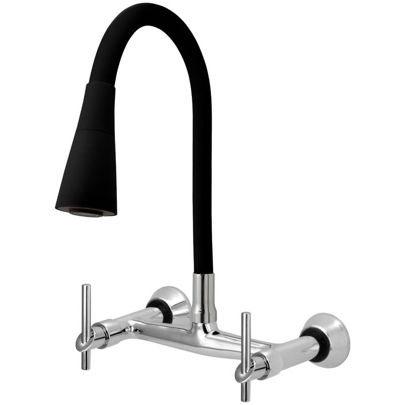 1258 C61 1/4 MISTURADOR PAREDE FIXO CONICO PRETO DN 15 NBR 11535