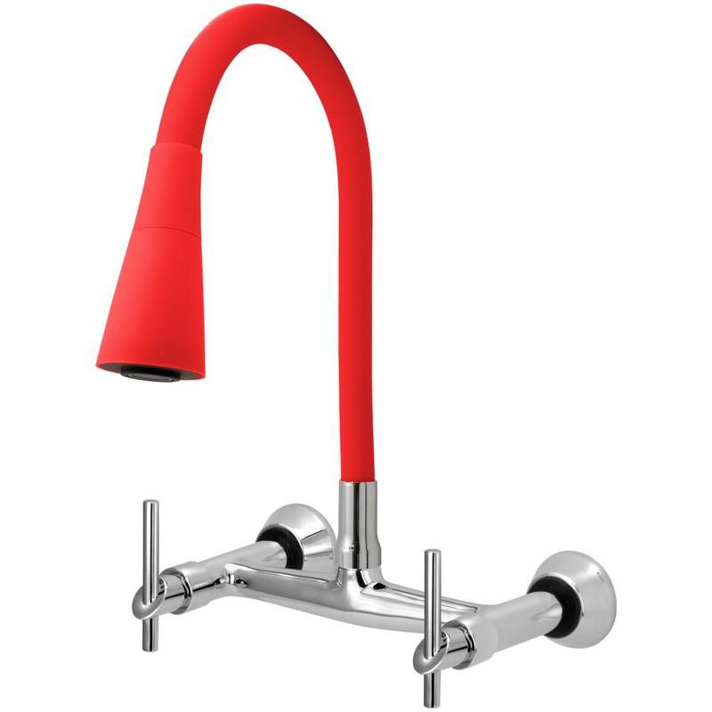 1258 C61 1/4 MISTURADOR PAREDE FIXO CONICO VERMELHO DN 15 NBR 11535