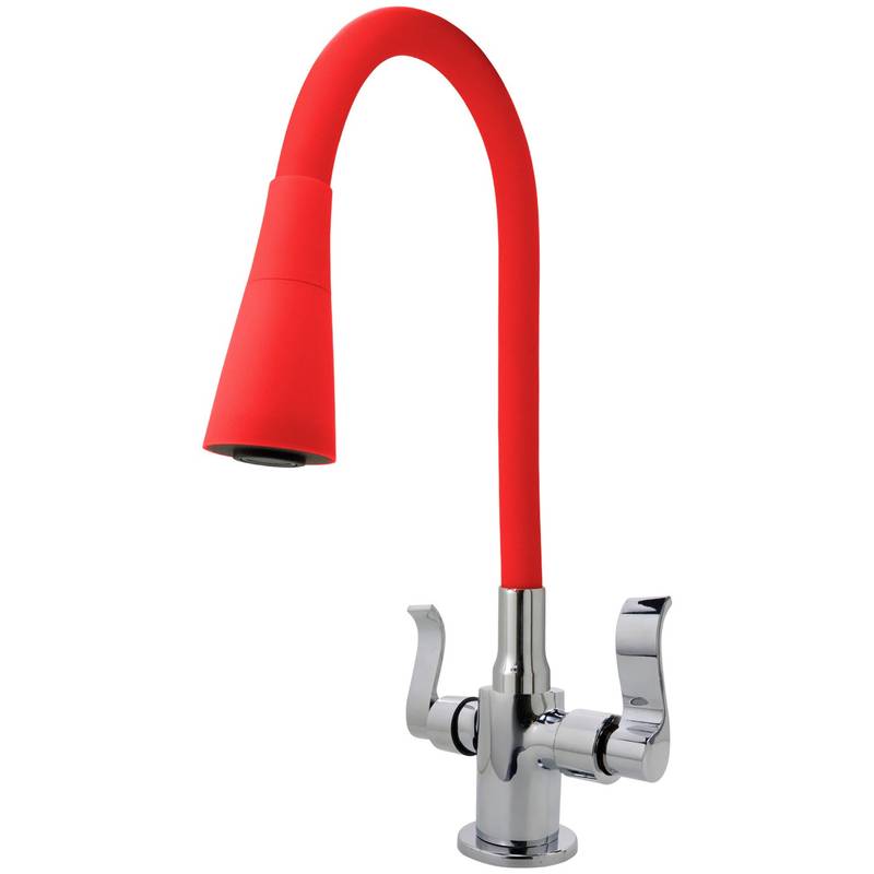 MISTURADOR MONOBLOCO MESA COZINHA C172 1/4 TUBO CONICO VERMELHO