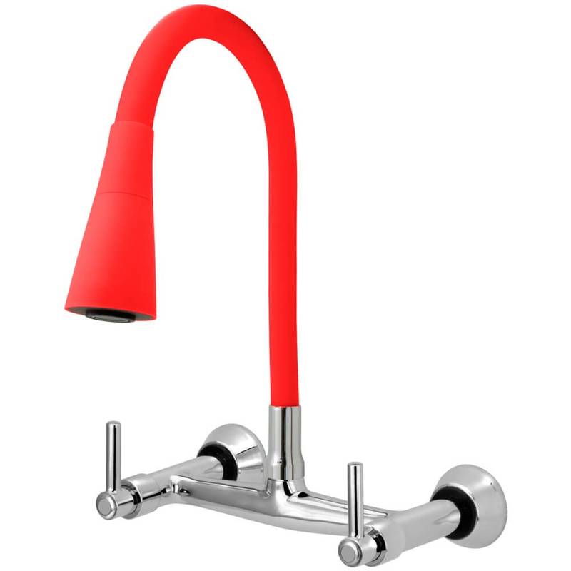1258 C51 1/4  MISTURADOR PAREDE FIXO CONICO VERMELHO DN 15 NBR 11535