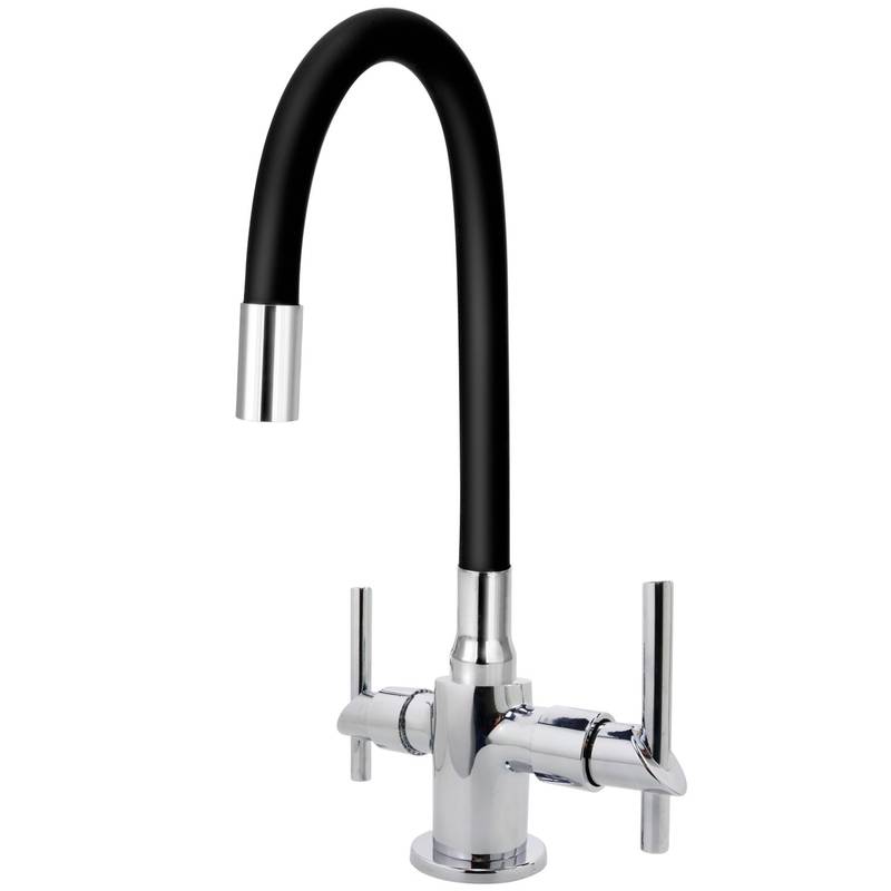 MISTURADOR MONOBLOCO MESA COZINHA C61 1/4 TUBO COLOR PRETO