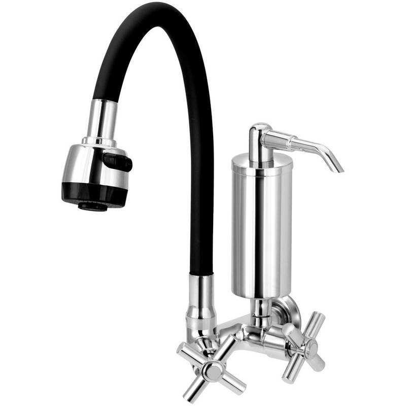 1186 C62 1/4 TORN. PAREDE B.M. GOURMET PRETO FILTRO SLIM METAL DN15/20