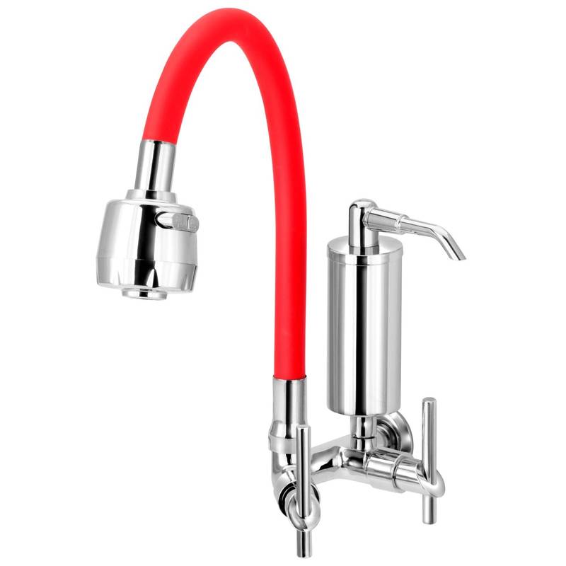 1186 C61 1/4 TORN. PAREDE B.M. GOURMET VERMELHO FILTRO SLIM METAL DN15/20