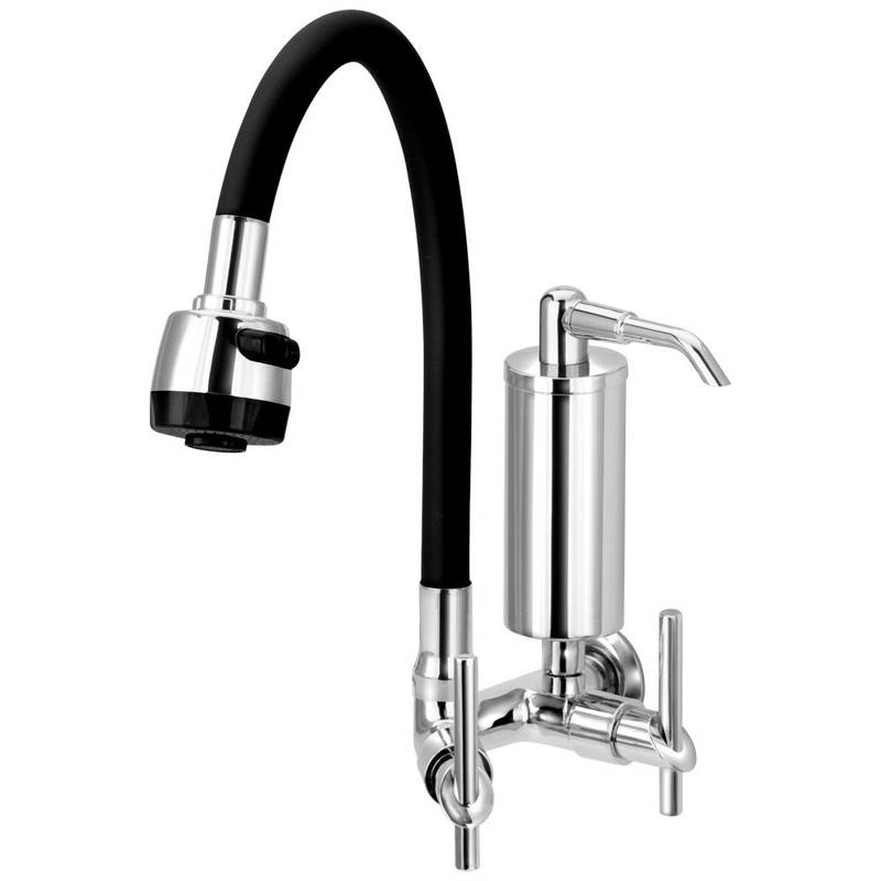 1186 C61 1/4 TORN. PAREDE B.M. GOURMET PRETO FILTRO SLIM METAL DN15/20