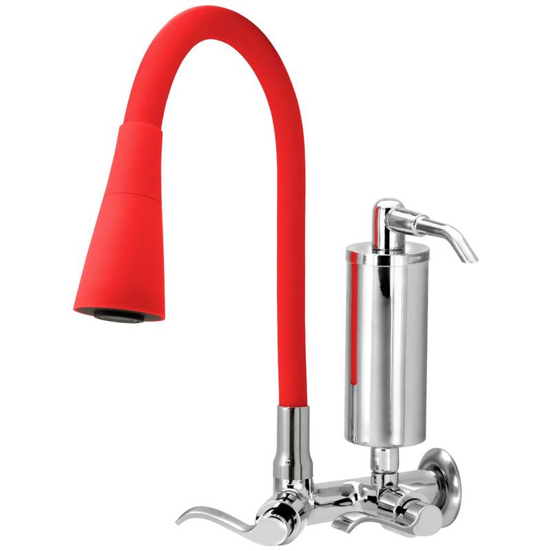 1186 C172 1/4 CONJ TORN PAREDE B.M. CONICO VERMELHO FILTRO SLIM METAL DN15/20