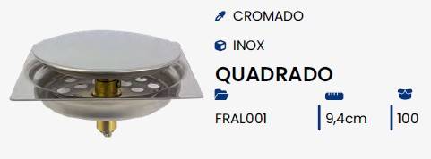 RALO CLICK QUADRADO CROMADO 10 X 10