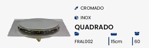 RALO CLICK QUADRADO CROMADO 15 X 15