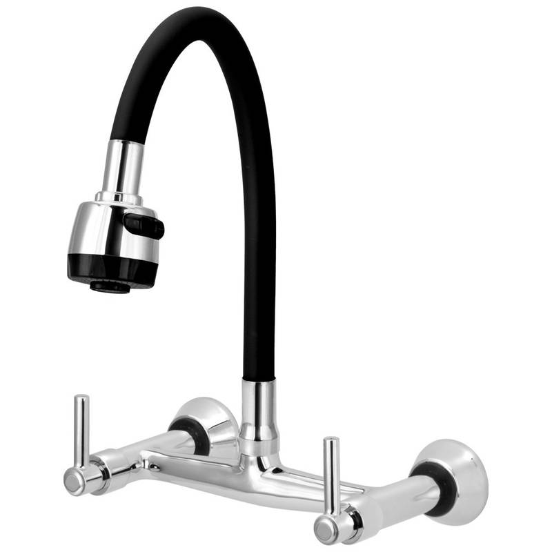 1258 C51 1/4 MISTURADOR PAREDE FIXO GOURMET PRETO DN 15 NBR 11535