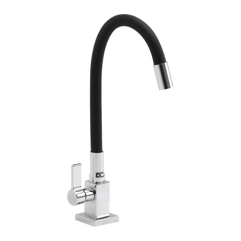 1053 C60 1/4 QUADRADA MESA CROMADA COLOR PRETO DN15
