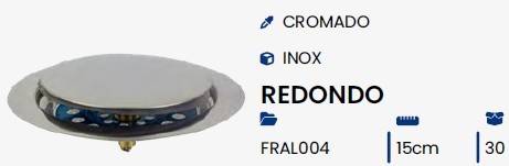 RALO CLICK REDONDO CROMADO 15 X 15