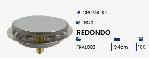 RALO CLICK REDONDO CROMADO 10 X 10