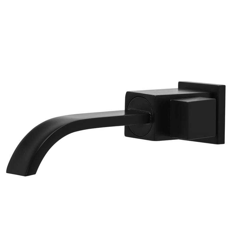 TORNEIRA QUADRADA DE PAREDE TUBO RETANGULAR BLACK