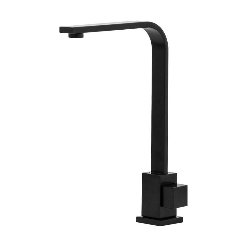 1231 1/4 TORNEIRA QUADRADA TUBO RETANGULAR SLIM BAIXO MESA BLACK