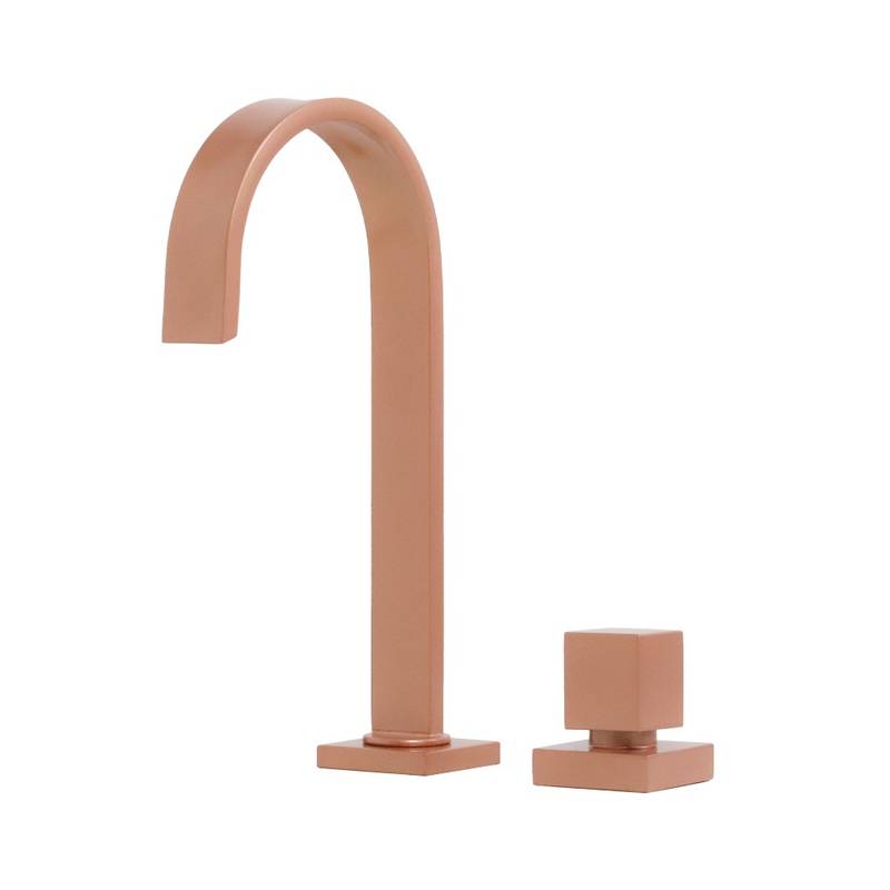 TORNEIRA SQUARE ROSE GOLD LAVATORIO 1/4  VOLTA DN 15 NBR 15267