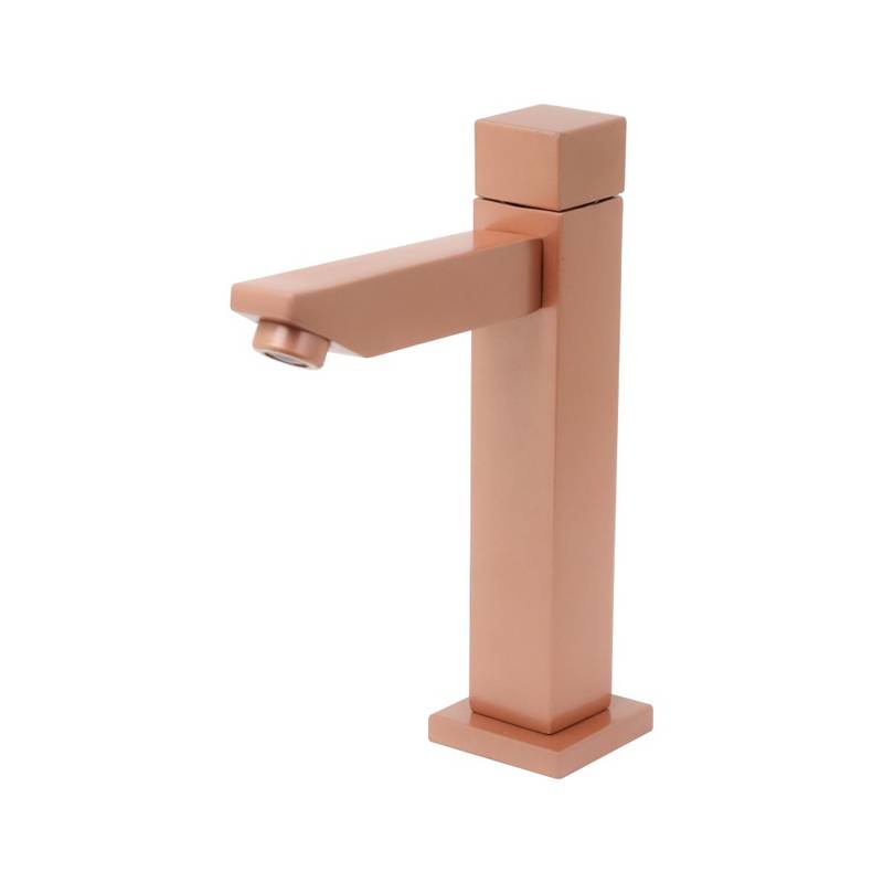 1269 1/4 TORNEIRA LAVATORIO QUADRA MESA ALTA ROSE GOLD