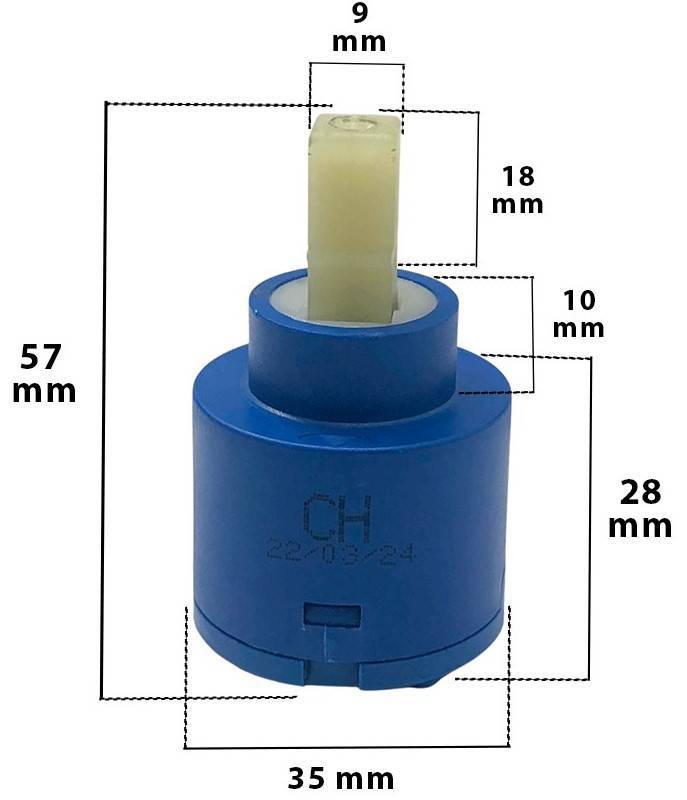 REPARO CARTUCHO PARA MONOCOMANDO 35 M.M