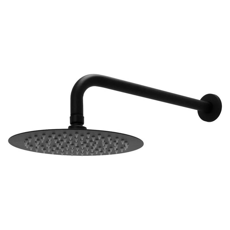 CHUVEIRO REDONDO 8'' INOX PRETO SLIM