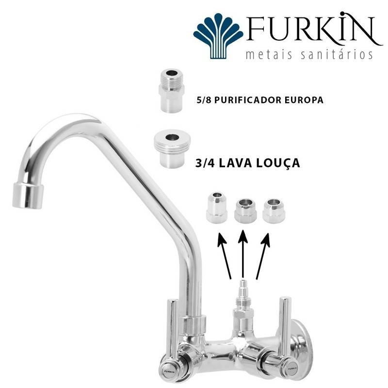 1181 C51 1/4 TORN B.M PAREDE COM KIT PURIFICADOR DN 15/20 NBR 10281