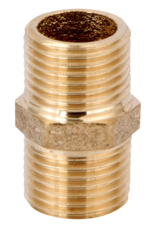 NIPLE METAL 1/2 X 1/2  AMARELO