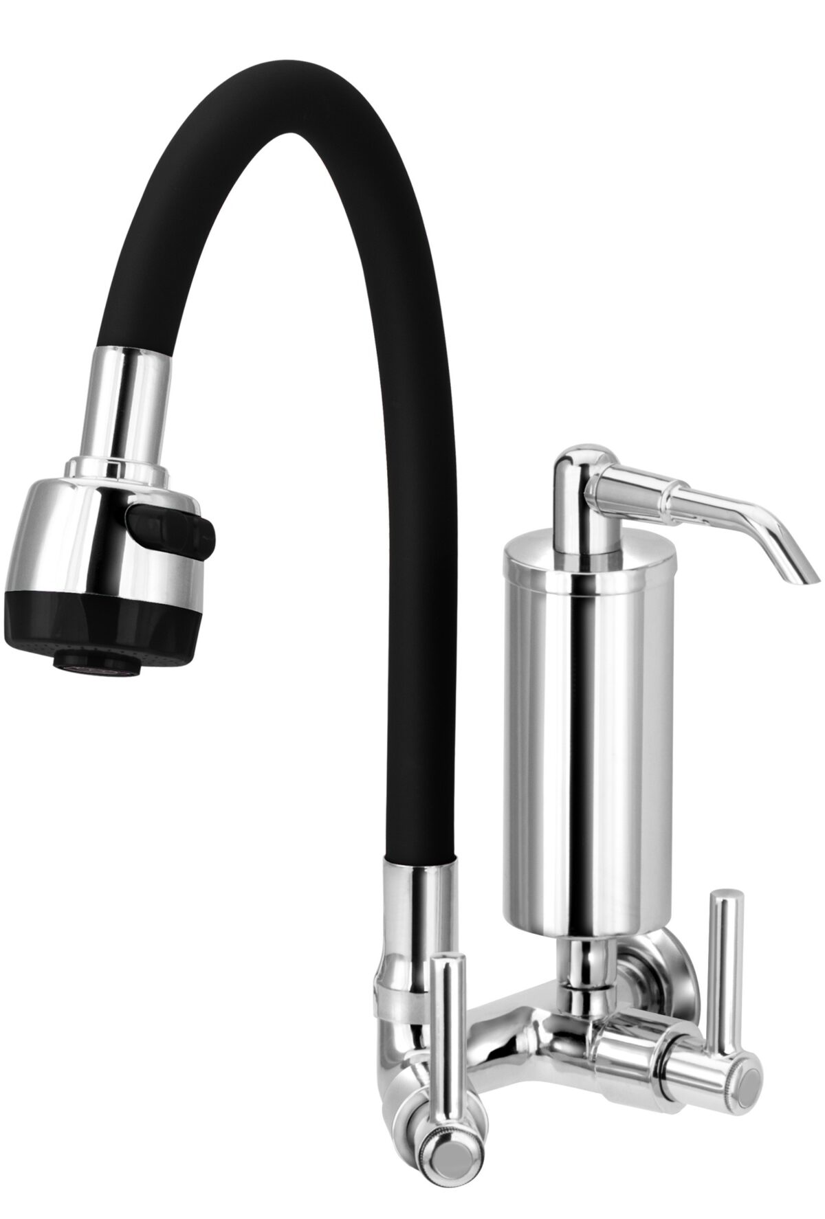 1186 C51 1/4 TORN. PAREDE B.M. GOURMET PRETO FILTRO SLIM METAL DN15/20